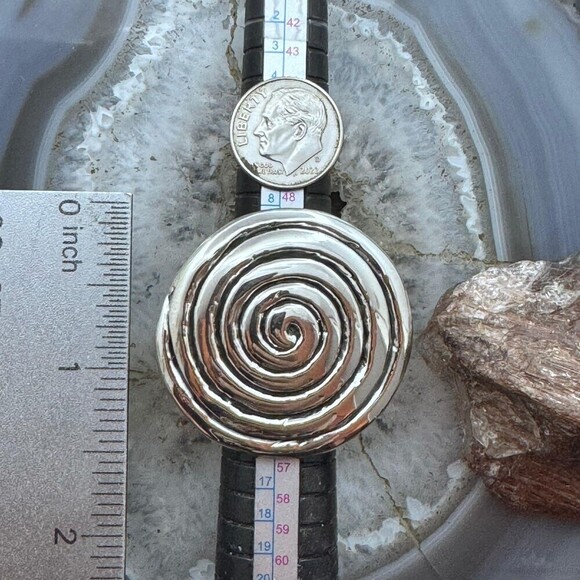 Sterling Silver Electroform Spiral Fashion Ring For Women, Taxco Mexico - Picture 9 of 10